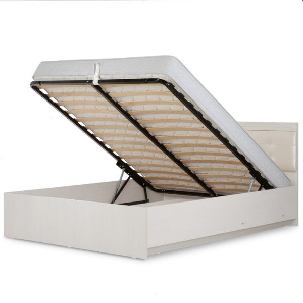 Кровать с ПМ «Азалия № 1200», 1200 ? 2000 мм, цвет бодега белый