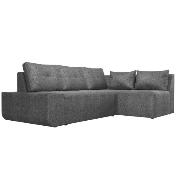 Угловой диван «Амадэус», правый угол, рогожка, цвет бежевый