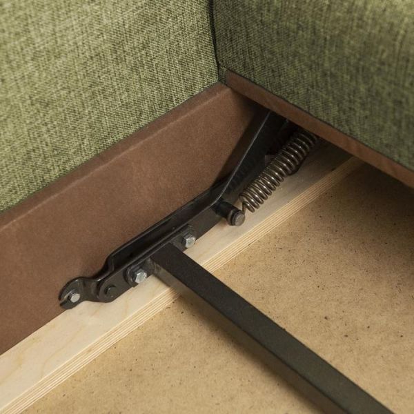 Диван "Матис" с подлокотниками, ткань рогожка AZURE