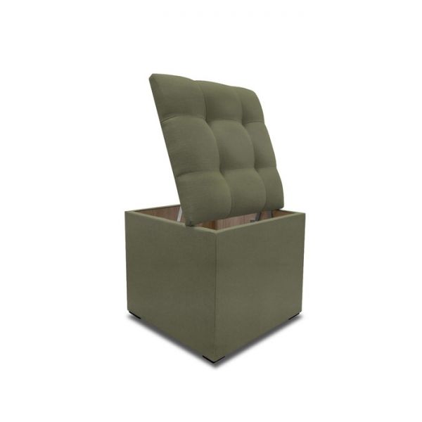 Пуф с крышкой и утяжкой, 400 ? 400 ? 420 мм,  экокожа, цвет marvel berry