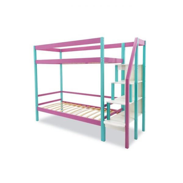 Детская двухъярусная кровать Бельмарко Svogen мятный-лаванда