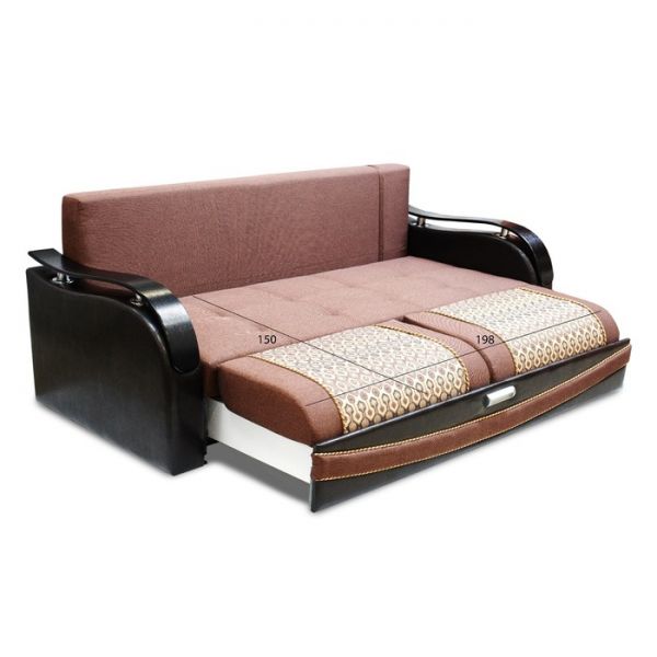 Диван прямой «Рим», еврокнижка, цвет монтана 036 / астор 560 / султан шоколад