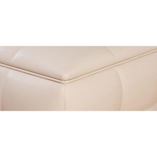 Квадратный пуф «Алеро», 540 ? 540 ? 400 мм, экокожа, цвет взбитые сливки