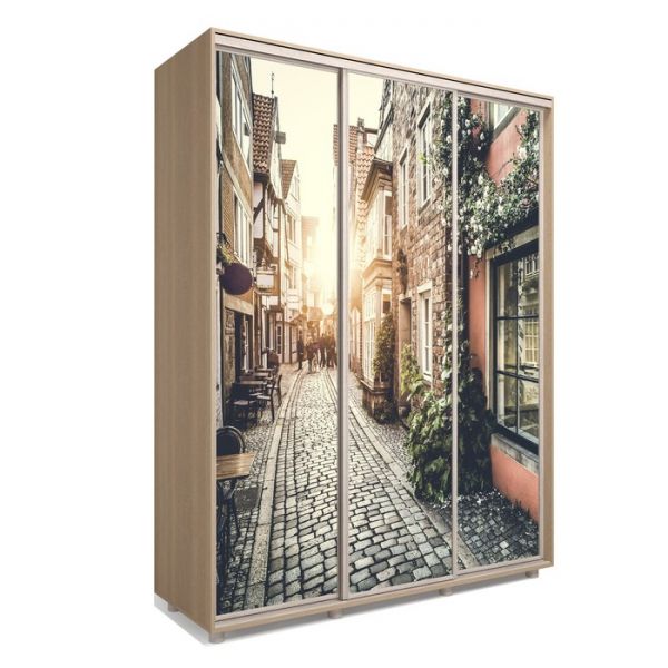 Шкаф-купе Яркий-222 1770х600х2300 Дуб Сонома/Путешествие 3