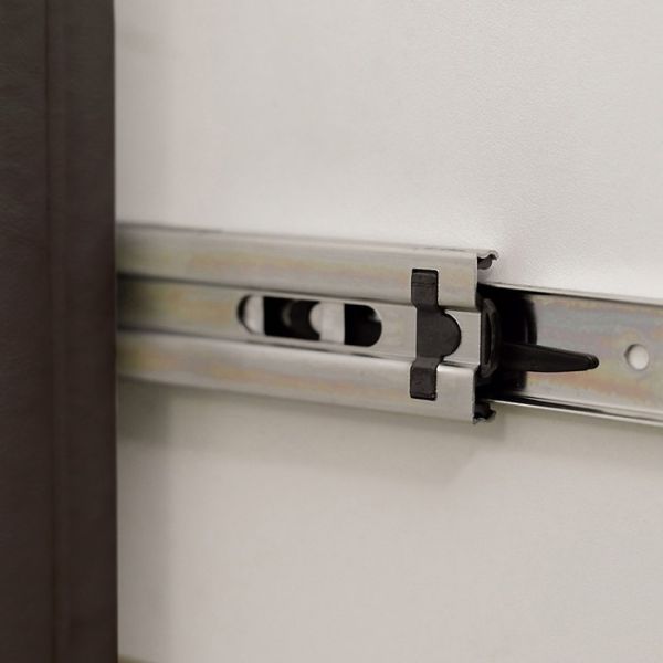 Комод «Алеро», 3 ящика, 1010 ? 375 ? 765 мм, экокожа, стекло, цвет взбитые сливки