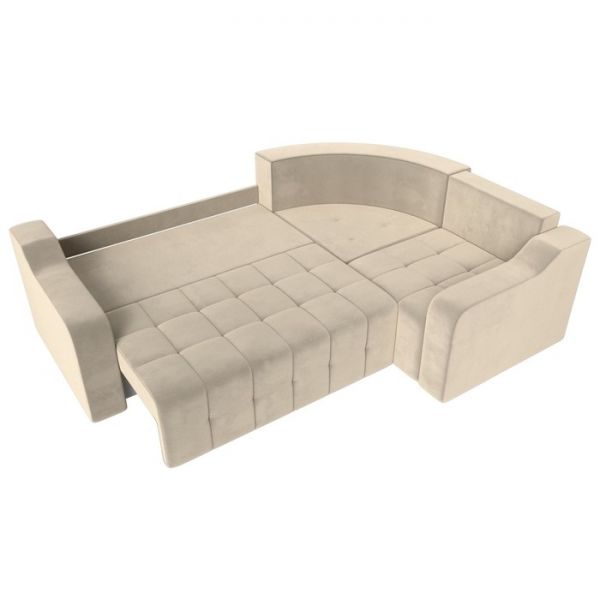 Угловой диван «Кембридж», механизм еврокнижка, микровельвет, цвет бежевый