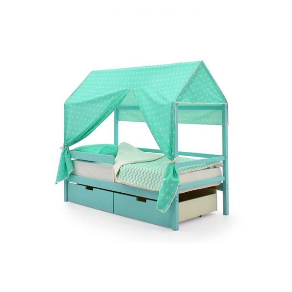 Детская кровать-домик Бельмарко Svogen мятный