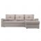Угловой диван «Верона», механизм дельфин, рогожка, правый угол, цвет бежевый