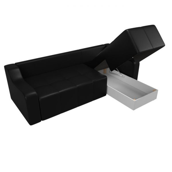 Угловой диван «Элида», правый угол, экокожа, цвет бежевый