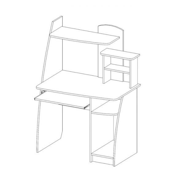 Стол компьютерный Интел-17 970х600х1350 Бодега тёмный/Бодега светлый