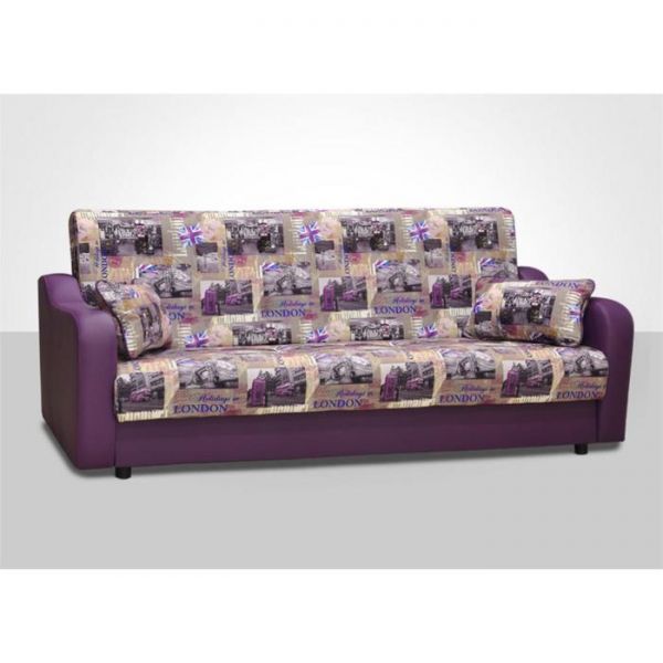 Диван-кровать "Акварель-3" ПБ , ткань, Лондон 1 беж /Эффект дарк браун