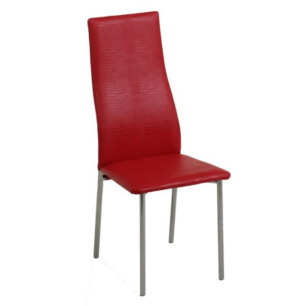 Стул "ВОЛНА" Серебро/шоколадная рептилия