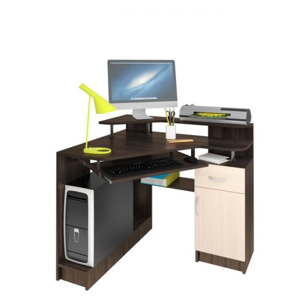 Стол компьютерный Интел-5 950х800х830 Бодега тёмный/Бодега светлый