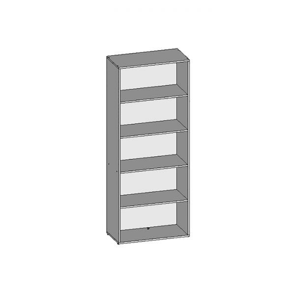 Шкаф для документов НШ-4, 760 ? 380 ? 1890 мм, белый шагр