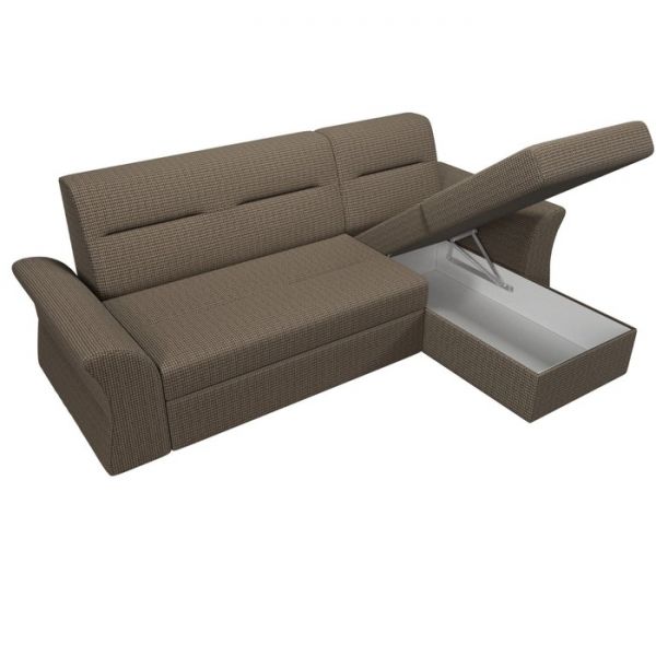 Угловой диван «Клайд», механизм дельфин, рогожка, цвет бежевый