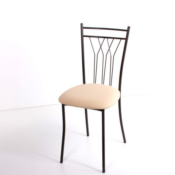 Стул на металлокаркасе Премьер СТ коричневый/слоновая кость