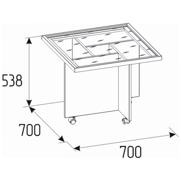 Стол журнальный Nature 16, 700 ? 700 ? 538 мм, цвет гаскон пайн