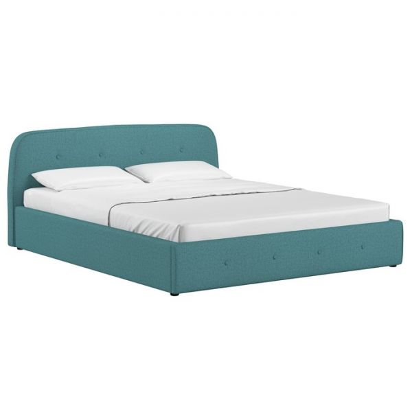 Кровать Илона, 1600х2000, ортопедическое осн+ПМ, Шерлок/Бирюзовый