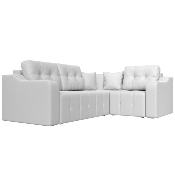 Угловой диван «Кембридж», механизм еврокнижка, экокожа, цвет бежевый