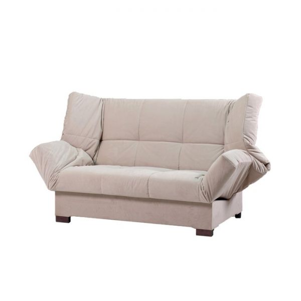 Прямой диван «Джакарта», механизм клик-кляк, велюр, цвет бежевый