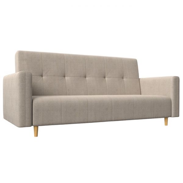 Прямой диван-книжка «Вест», механизм книжка, рогожка, цвет бежевый