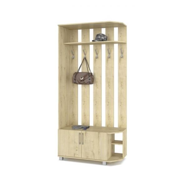 Прихожая Карина К83 1000x420x2100 5 крючков угол Дуб ирландский