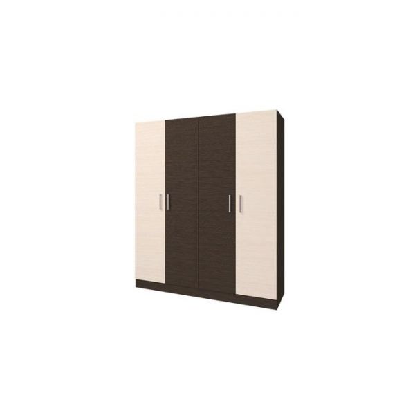 Шкаф 4-х створчатый без зеркала «Леси», 160х46,6х190 см, цвет венге, дуб