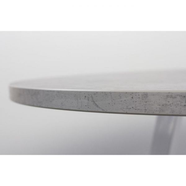 Стол РИМ D-940/1390 Бетон Чикаго светлый/Опора РИМ Гаспар-К, белый глянец