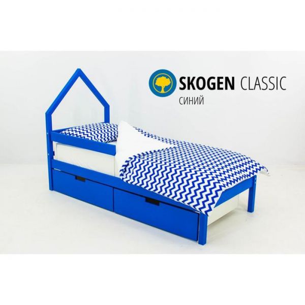 Детская кровать-домик мини "Svogen синий"