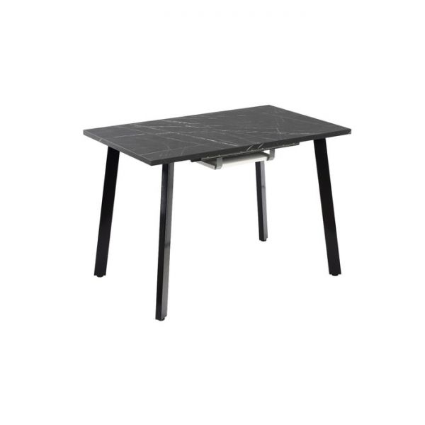 Стол АТЛАНТ-02  1200/1700х800х760 Камень Черный/Ножеки титан черные матовые