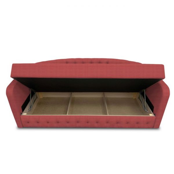 Диван-кровать с каретной стяжкой «Гарвард 2», велюр, цвет shaggy wine
