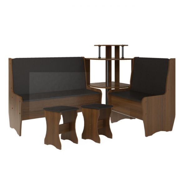 Кухонный уголок Трапэзи ТЕССЕРА без стола 1582х1182х990 PUNTO-коричневый /Орех Экко