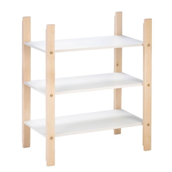 Стеллаж «Векст», 700 ? 350 ? 850, штабелируемый, массив сосны, белый