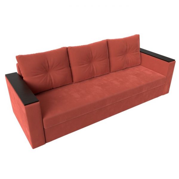 Диван прямой «Атланта лайт», без стола, еврокнижка, микровельвет, цвет бежевый