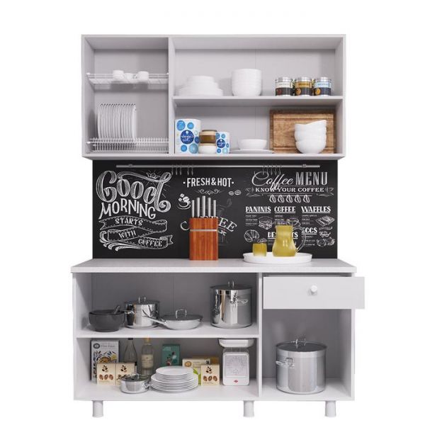 Кухонный гарнитур «Поинт», 1,5 м, ЛДСП, столешница «Антарес» 28 мм, без мойки, цвет сонома