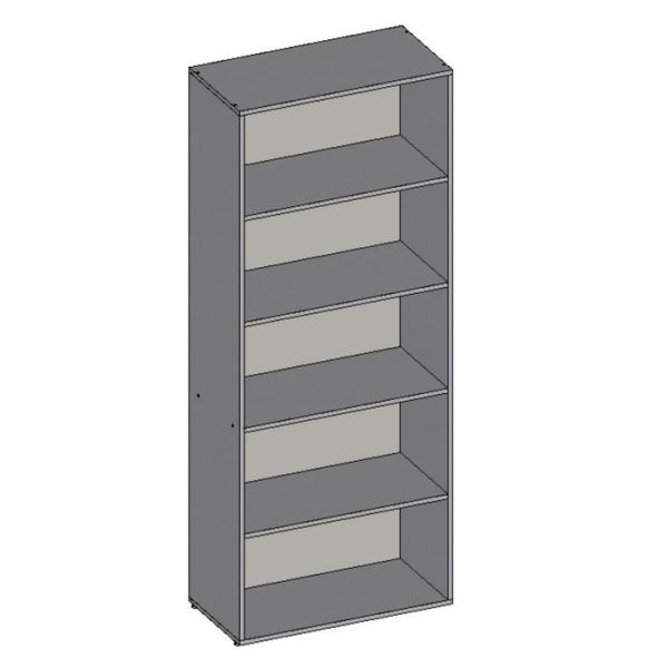 Шкаф стеллаж НШ-1, 760 ? 380 ? 1890 мм, белый шагр