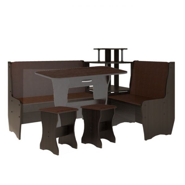 Кухонный уголок Трапэзи ТЕССЕРА 1582х1182х990 САЛАМАНДЕР-рыжий /Венге магия