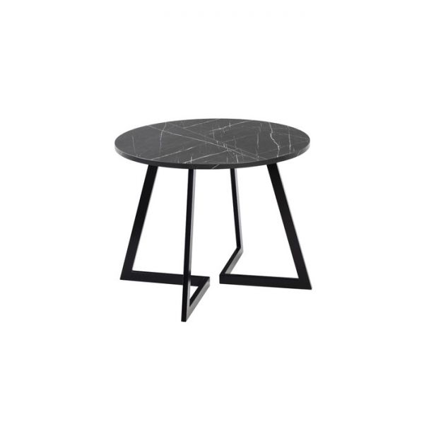 Стол РИМ D-1050/1500х1050х760 Камень Черный/Опора Гермес чёрная матовая