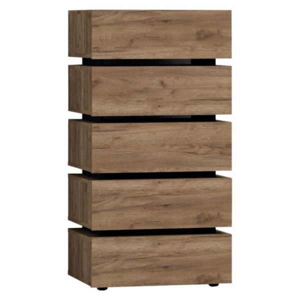 Комод Nature 6, 602 ? 435 ? 1162 мм, цвет гаскон пайн / чёрный