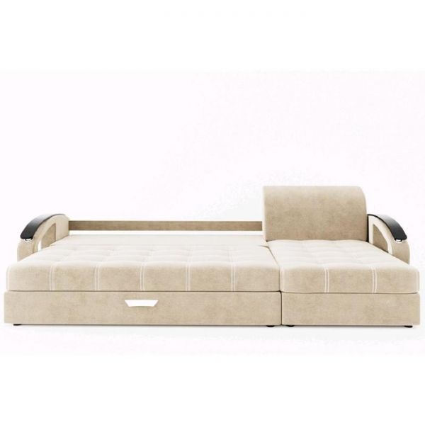 Угловой диван «Дубай», угол правый, еврокнижка, МДФ венге, цвет селфи 01