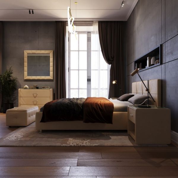 Кровать «Птичье гнездо New» без ПМ, 1400 ? 2000 мм, ортопедическое основание, цвет бежевый