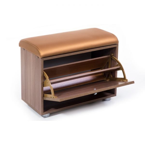 Обувница МС 1(109), 620х300х460, Шимо темный/Золотистый