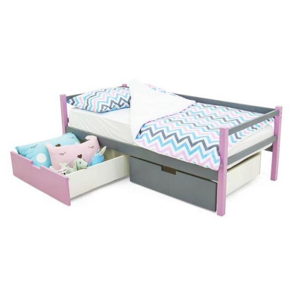 Детская кровать-тахта Svogen лаванда-графит