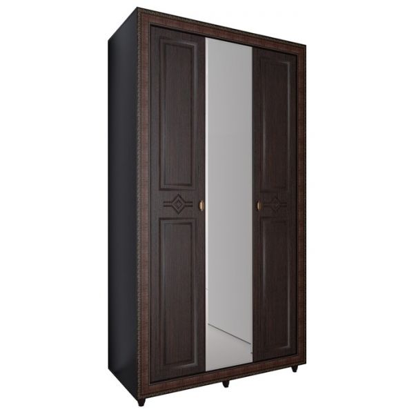 Шкаф 3-створчатый «Калипсо 25», 1240 ? 590 ? 2285 мм, цвет венге