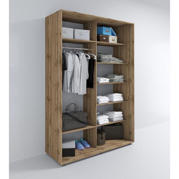 Шкаф-купе «Сим Д», 1200 ? 600 ? 2310 мм, ЛДСП, цвет дуб крафт