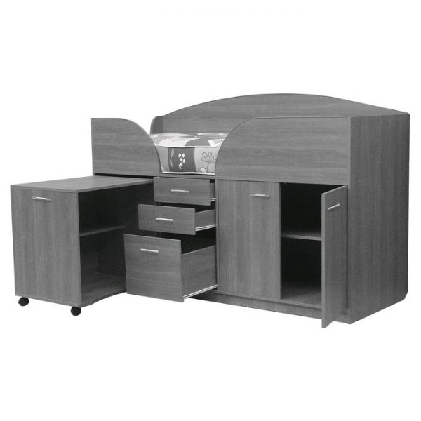 Уголок школьника «Юниор-4.1», 2105 ? 740 ? 1230 мм, цвет ясень шимо светлый/лайм/жёлтый