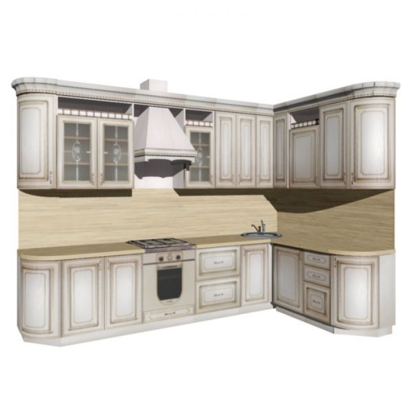 Шкаф навесной Анжелика 320х300х920  Дуб молочный/Ясень