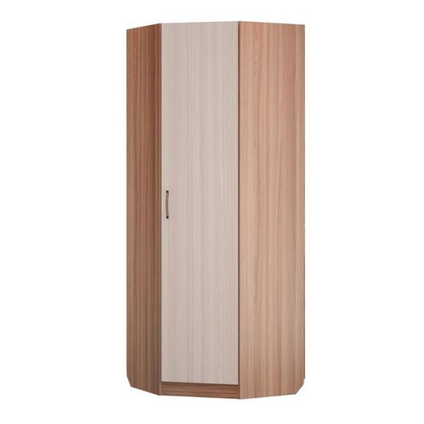 Шкаф для одежды угловой "Вояж", 761х761х2136 мм, ясень тёмный, ясень светлый