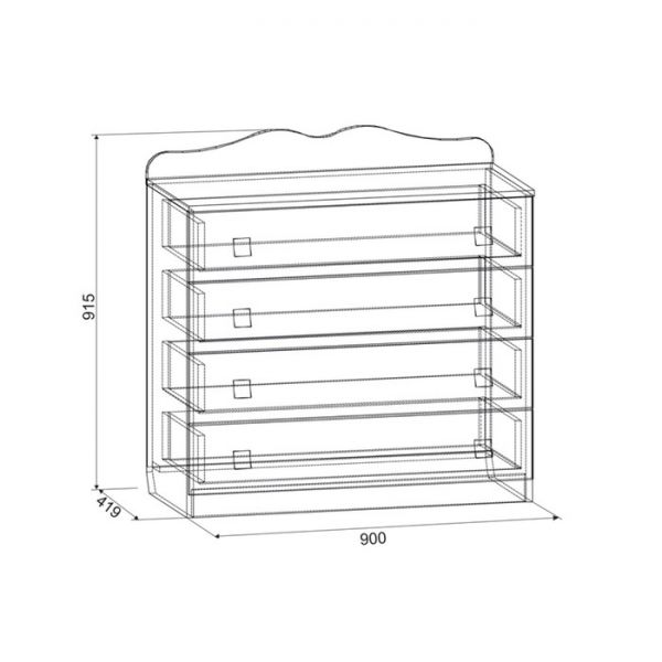 Комод "Амели" дуб млечный
