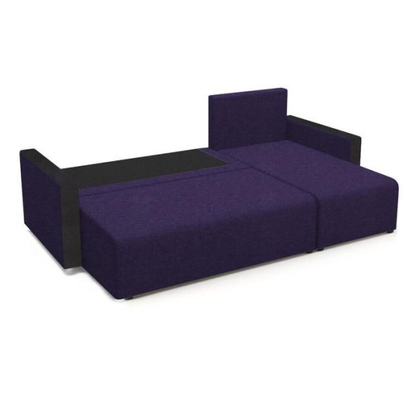 Угловой диван «Алиса 3», рогожка, цвет savana chocolate / savana camel / мarvel dark brown